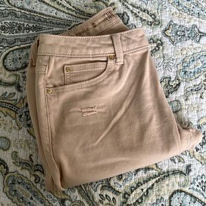 Jennifer Lopez Pink Skinny Ankle Distressed Jeans Size 4